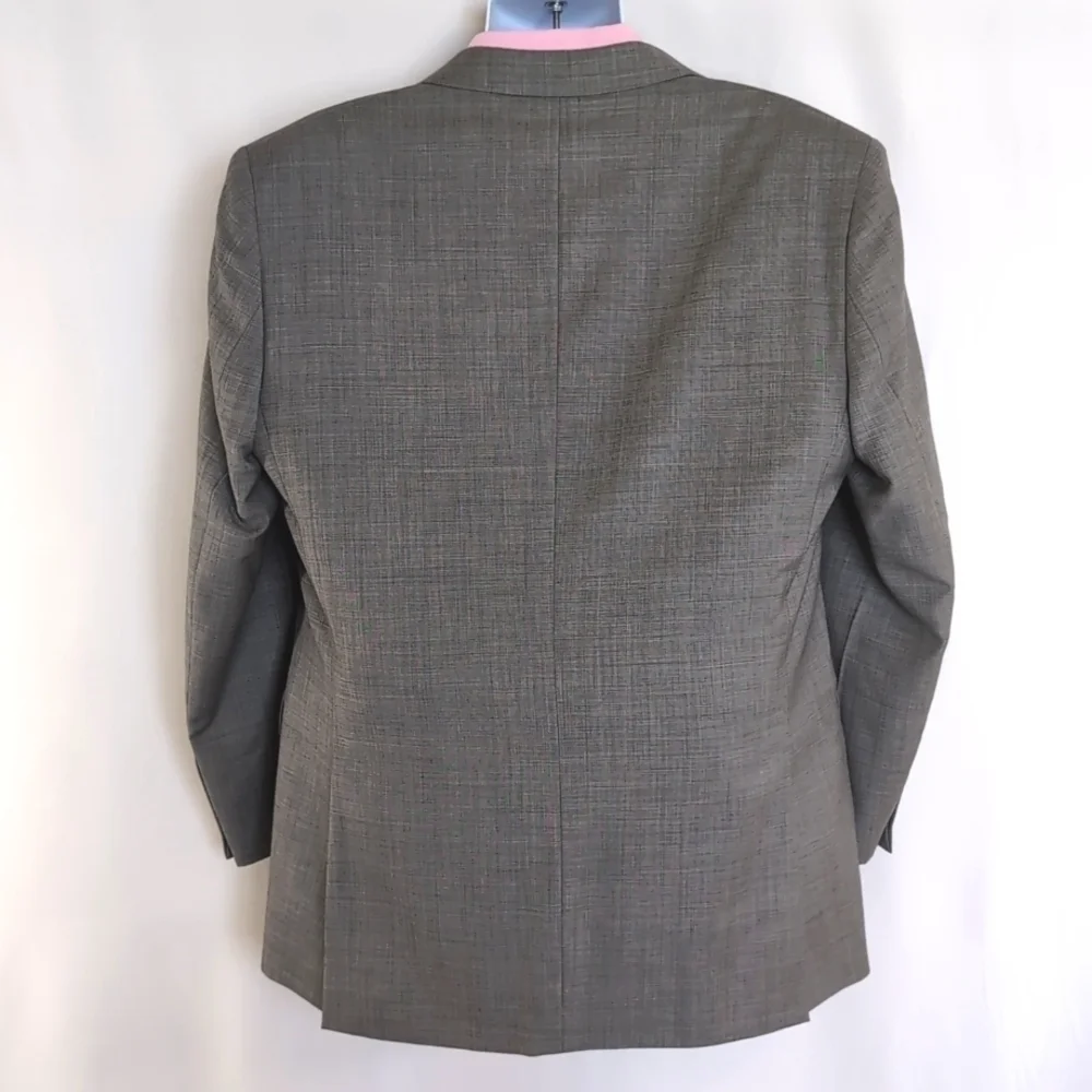 Pronto Uomo Men's Light Gray 100% Wool Sport Coat Blazer Suit Jacket Size 44R